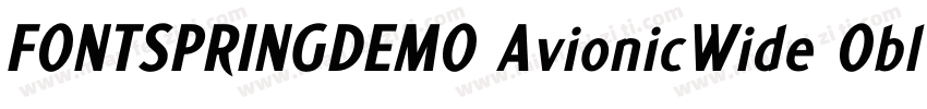FONTSPRINGDEMO AvionicWide Oblique字体转换